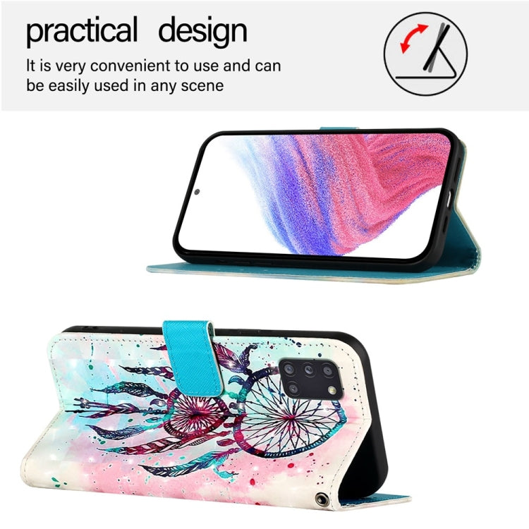 For Samsung Galaxy A31 3D Painting Horizontal Flip Leather Phone Case