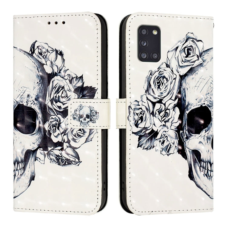 For Samsung Galaxy A31 3D Painting Horizontal Flip Leather Phone Case