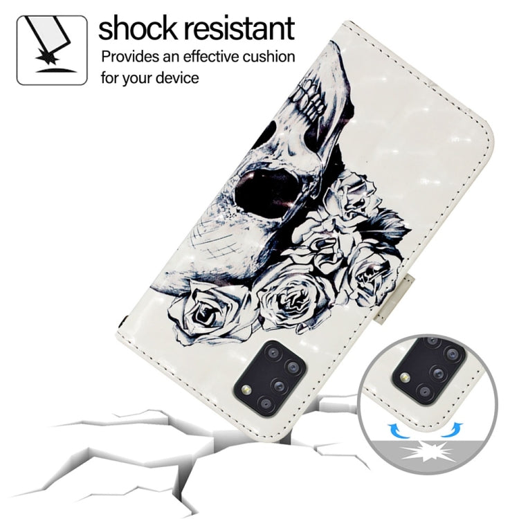 For Samsung Galaxy A31 3D Painting Horizontal Flip Leather Phone Case