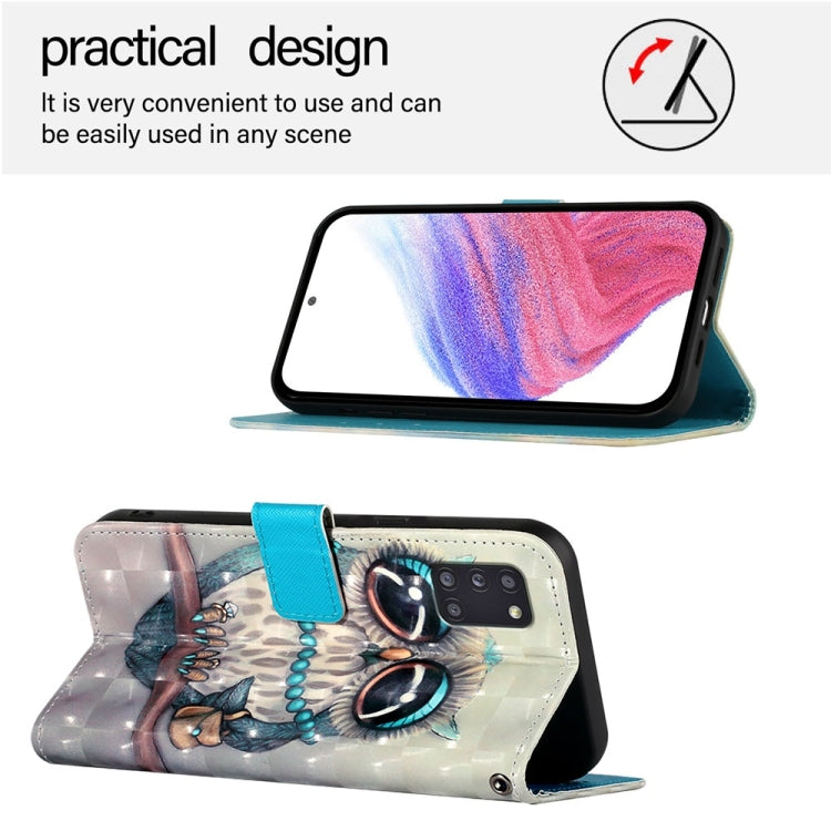 For Samsung Galaxy A31 3D Painting Horizontal Flip Leather Phone Case