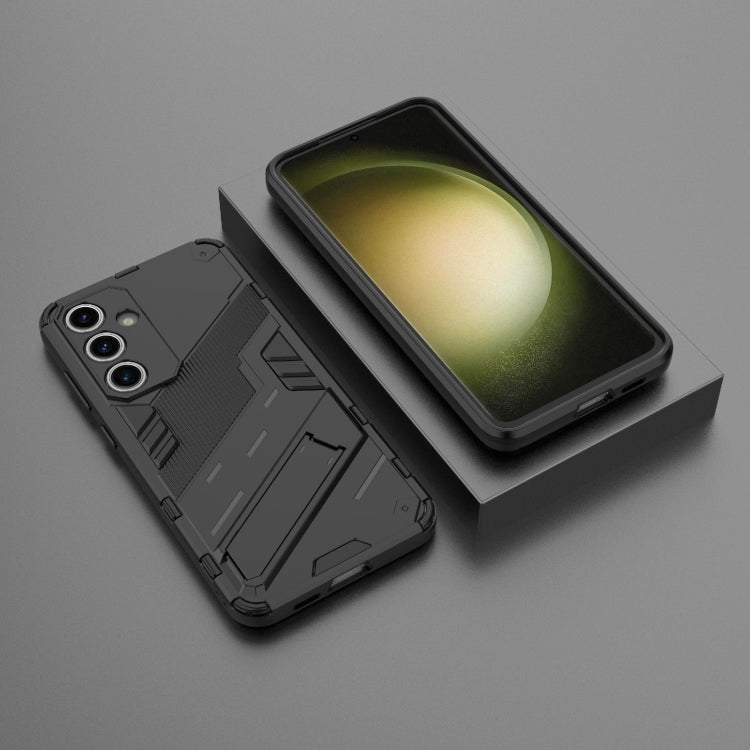 For Samsung Galaxy S24 FE 5G Punk Armor 2 in 1 PC + TPU Shockproof Phone Case with Invisible Holder