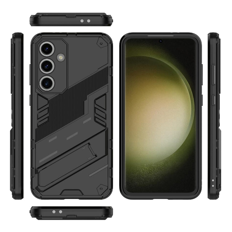 For Samsung Galaxy S24 FE 5G Punk Armor 2 in 1 PC + TPU Shockproof Phone Case with Invisible Holder