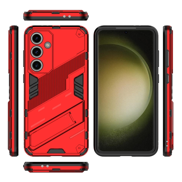 For Samsung Galaxy S24 FE 5G Punk Armor 2 in 1 PC + TPU Shockproof Phone Case with Invisible Holder