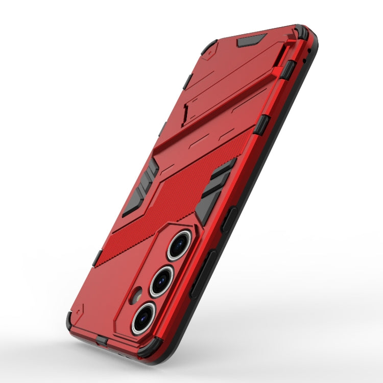 For Samsung Galaxy S24 FE 5G Punk Armor 2 in 1 PC + TPU Shockproof Phone Case with Invisible Holder