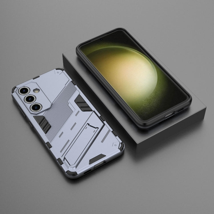 For Samsung Galaxy S24 FE 5G Punk Armor 2 in 1 PC + TPU Shockproof Phone Case with Invisible Holder