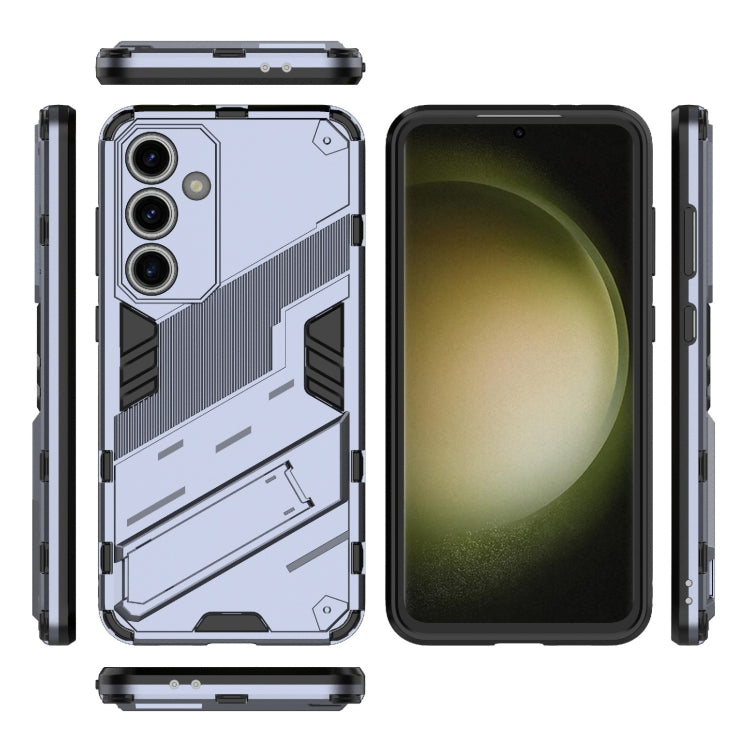 For Samsung Galaxy S24 FE 5G Punk Armor 2 in 1 PC + TPU Shockproof Phone Case with Invisible Holder
