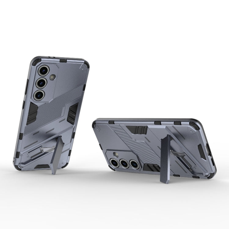 For Samsung Galaxy S24 FE 5G Punk Armor 2 in 1 PC + TPU Shockproof Phone Case with Invisible Holder