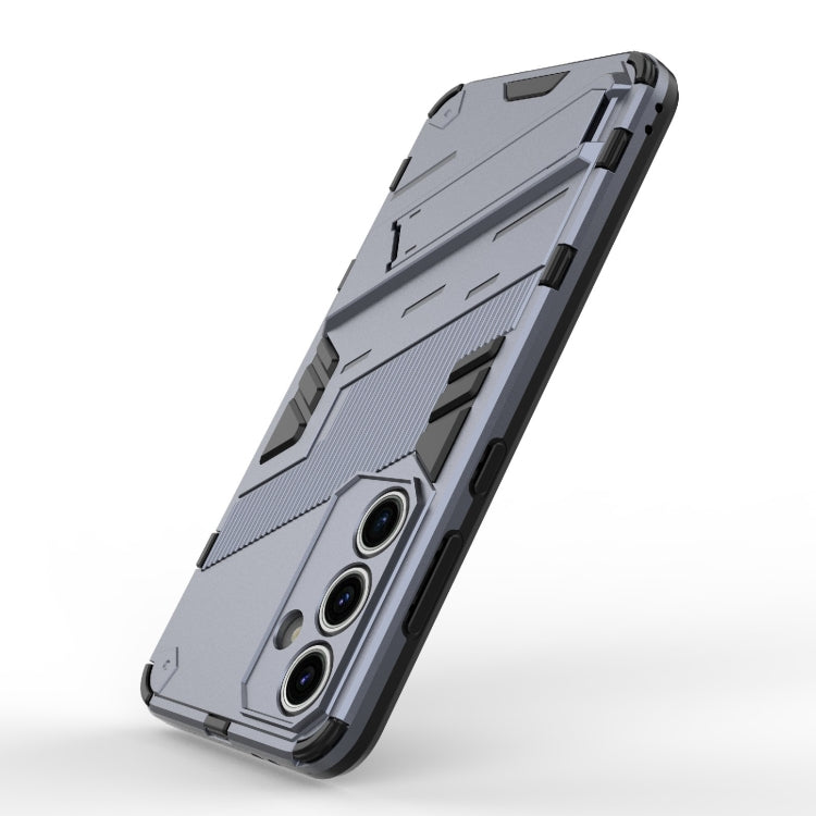 For Samsung Galaxy S24 FE 5G Punk Armor 2 in 1 PC + TPU Shockproof Phone Case with Invisible Holder