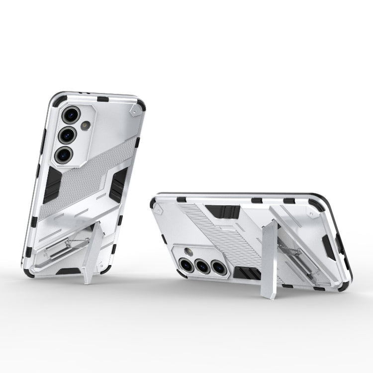 For Samsung Galaxy S24 FE 5G Punk Armor 2 in 1 PC + TPU Shockproof Phone Case with Invisible Holder