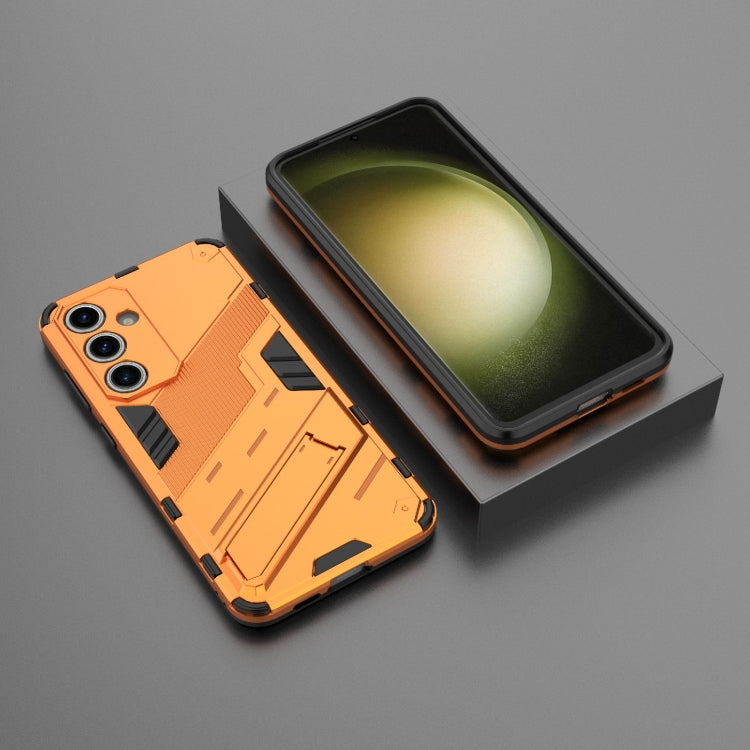 For Samsung Galaxy S24 FE 5G Punk Armor 2 in 1 PC + TPU Shockproof Phone Case with Invisible Holder