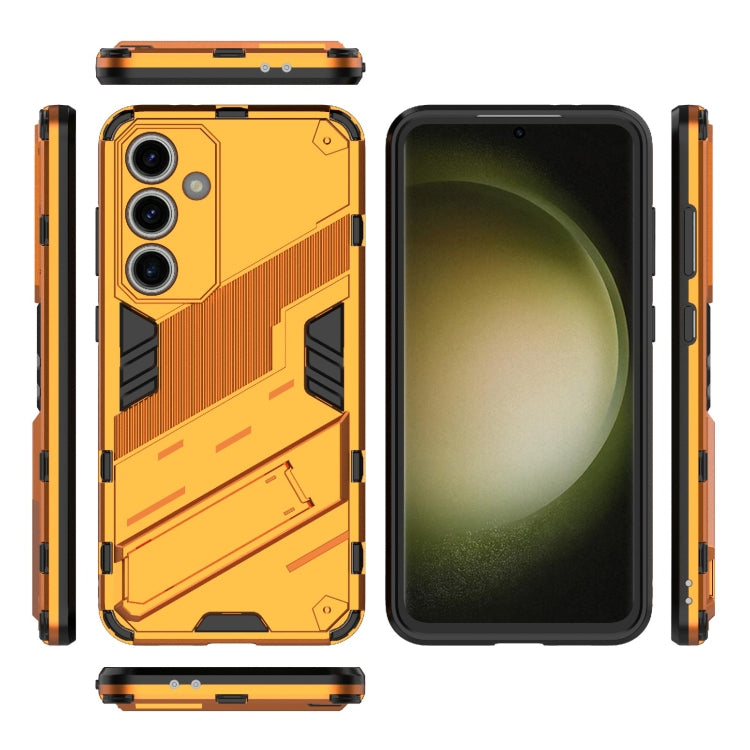 For Samsung Galaxy S24 FE 5G Punk Armor 2 in 1 PC + TPU Shockproof Phone Case with Invisible Holder