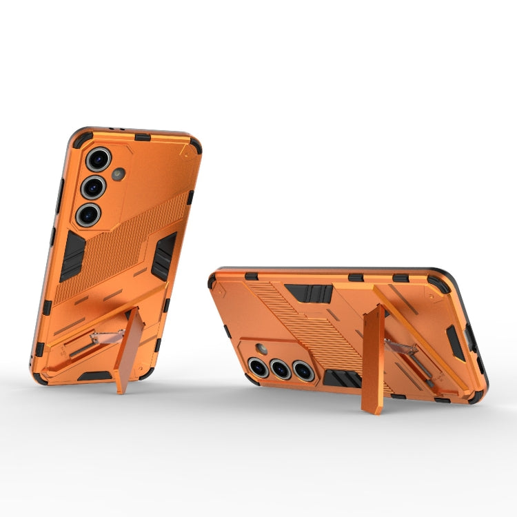 For Samsung Galaxy S24 FE 5G Punk Armor 2 in 1 PC + TPU Shockproof Phone Case with Invisible Holder