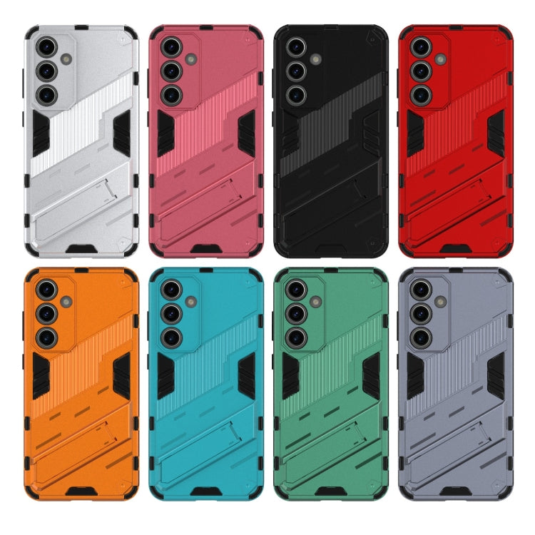 For Samsung Galaxy S24 FE 5G Punk Armor 2 in 1 PC + TPU Shockproof Phone Case with Invisible Holder