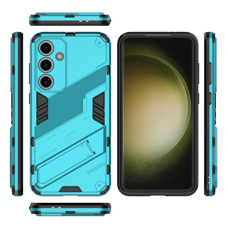 For Samsung Galaxy S24 FE 5G Punk Armor 2 in 1 PC + TPU Shockproof Phone Case with Invisible Holder