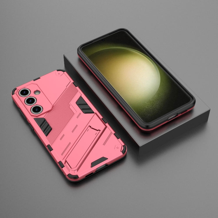 For Samsung Galaxy S24 FE 5G Punk Armor 2 in 1 PC + TPU Shockproof Phone Case with Invisible Holder