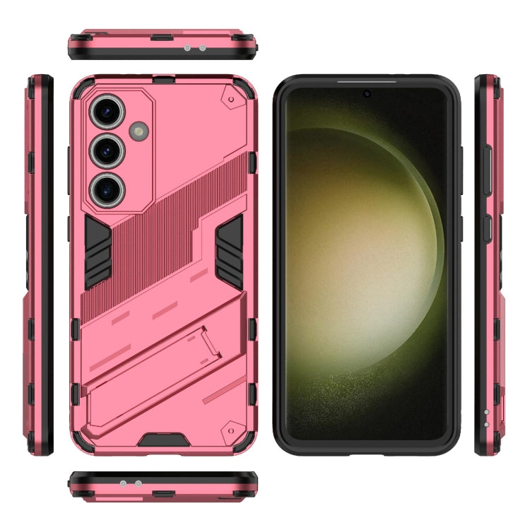 For Samsung Galaxy S24 FE 5G Punk Armor 2 in 1 PC + TPU Shockproof Phone Case with Invisible Holder