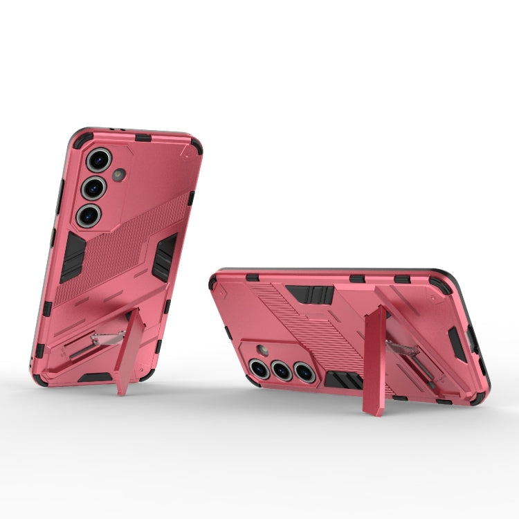 For Samsung Galaxy S24 FE 5G Punk Armor 2 in 1 PC + TPU Shockproof Phone Case with Invisible Holder