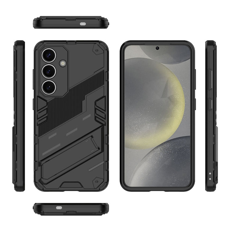 For Samsung Galaxy S25 5G Punk Armor 2 in 1 PC + TPU Shockproof Phone Case with Invisible Holder