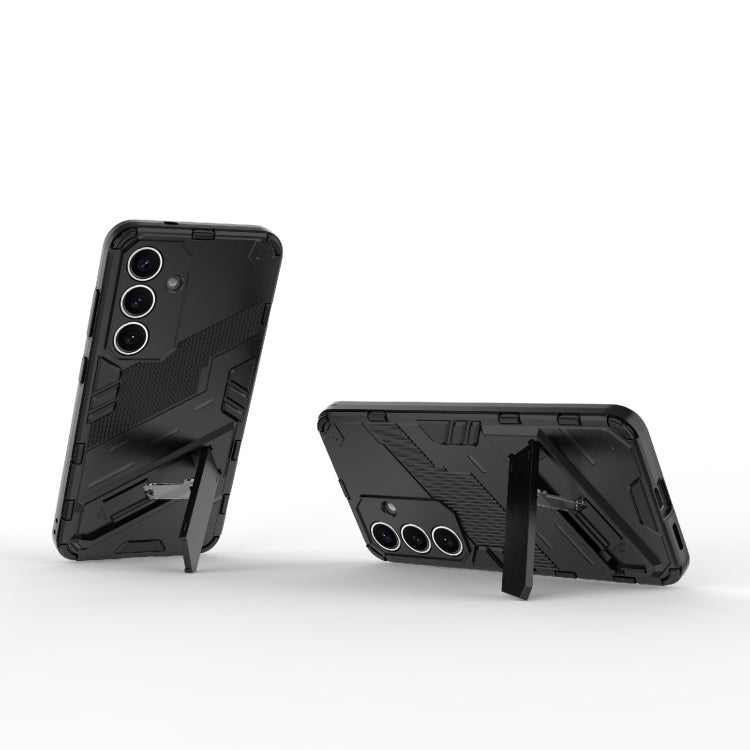 For Samsung Galaxy S25 5G Punk Armor 2 in 1 PC + TPU Shockproof Phone Case with Invisible Holder