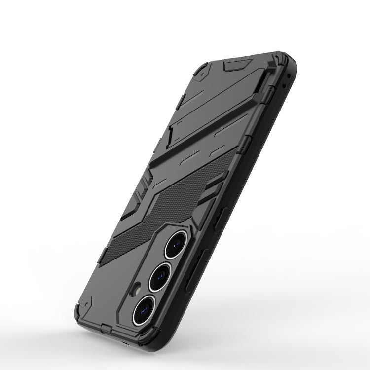 For Samsung Galaxy S25 5G Punk Armor 2 in 1 PC + TPU Shockproof Phone Case with Invisible Holder