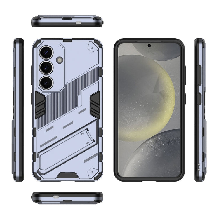 For Samsung Galaxy S25 5G Punk Armor 2 in 1 PC + TPU Shockproof Phone Case with Invisible Holder