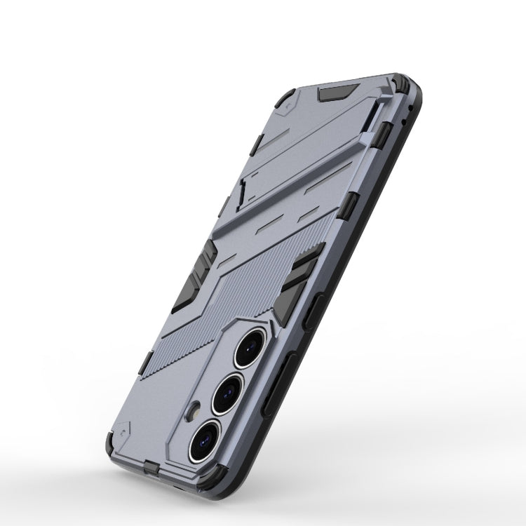 For Samsung Galaxy S25 5G Punk Armor 2 in 1 PC + TPU Shockproof Phone Case with Invisible Holder