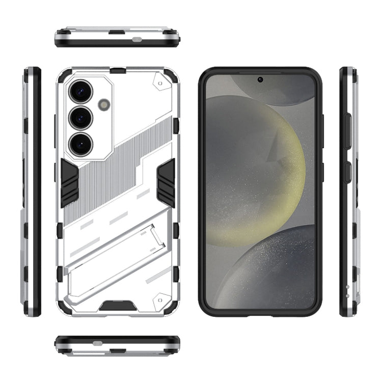 For Samsung Galaxy S25 5G Punk Armor 2 in 1 PC + TPU Shockproof Phone Case with Invisible Holder