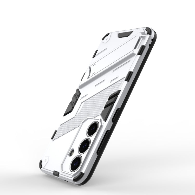 For Samsung Galaxy S25 5G Punk Armor 2 in 1 PC + TPU Shockproof Phone Case with Invisible Holder