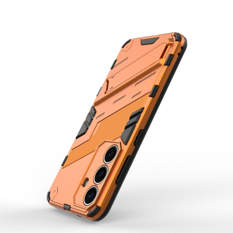 For Samsung Galaxy S25 5G Punk Armor 2 in 1 PC + TPU Shockproof Phone Case with Invisible Holder