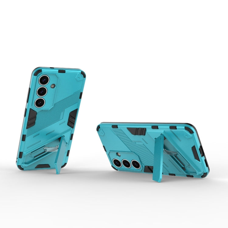 For Samsung Galaxy S25 5G Punk Armor 2 in 1 PC + TPU Shockproof Phone Case with Invisible Holder