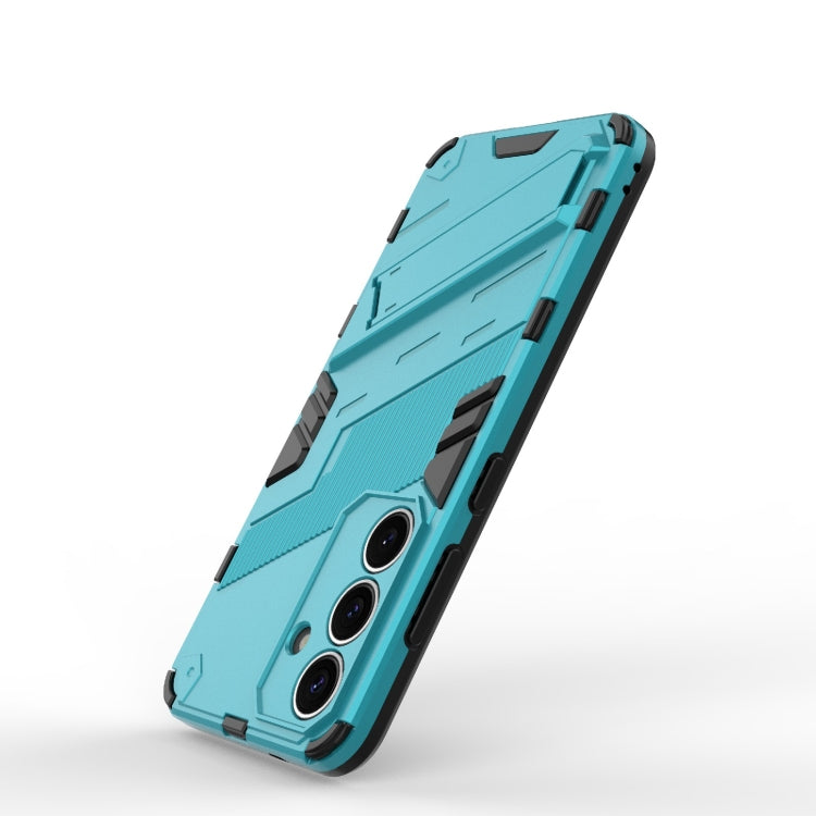 For Samsung Galaxy S25 5G Punk Armor 2 in 1 PC + TPU Shockproof Phone Case with Invisible Holder