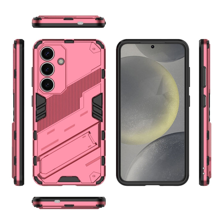 For Samsung Galaxy S25 5G Punk Armor 2 in 1 PC + TPU Shockproof Phone Case with Invisible Holder