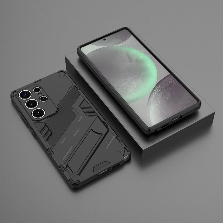 For Samsung Galaxy S25 Ultra 5G Punk Armor 2 in 1 PC + TPU Shockproof Phone Case with Invisible Holder