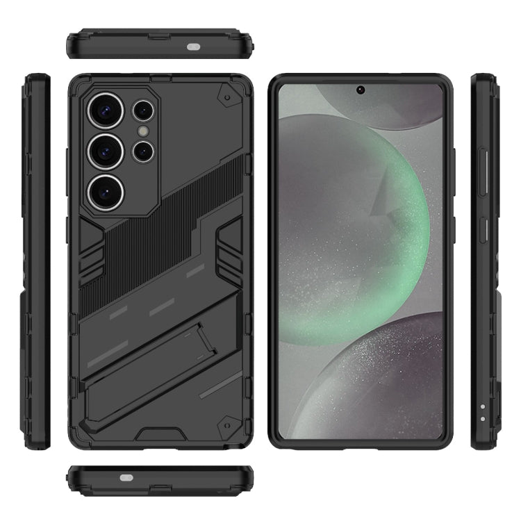 For Samsung Galaxy S25 Ultra 5G Punk Armor 2 in 1 PC + TPU Shockproof Phone Case with Invisible Holder