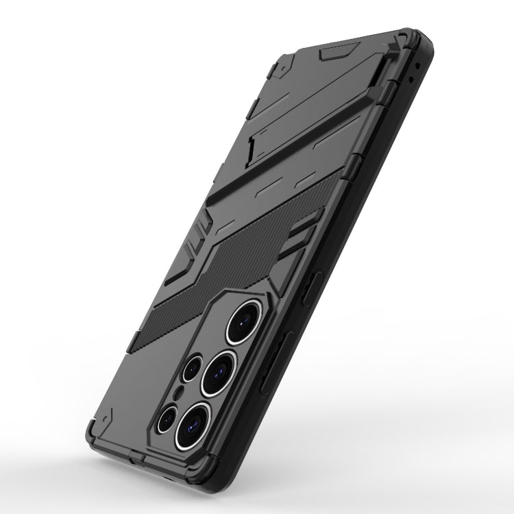 For Samsung Galaxy S25 Ultra 5G Punk Armor 2 in 1 PC + TPU Shockproof Phone Case with Invisible Holder
