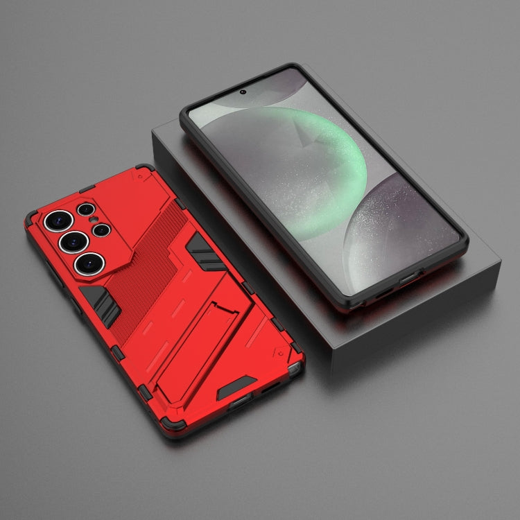 For Samsung Galaxy S25 Ultra 5G Punk Armor 2 in 1 PC + TPU Shockproof Phone Case with Invisible Holder