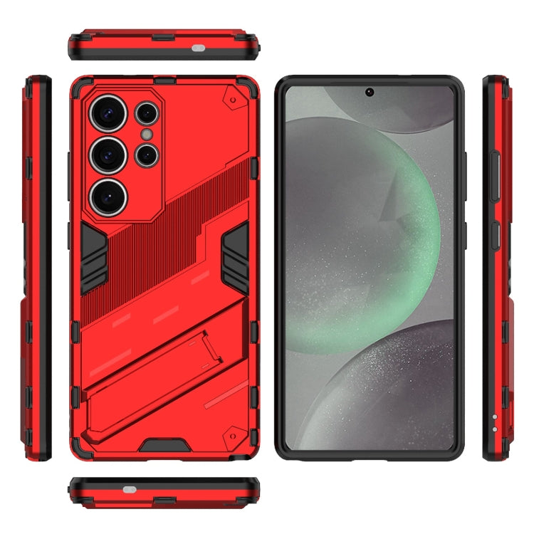 For Samsung Galaxy S25 Ultra 5G Punk Armor 2 in 1 PC + TPU Shockproof Phone Case with Invisible Holder