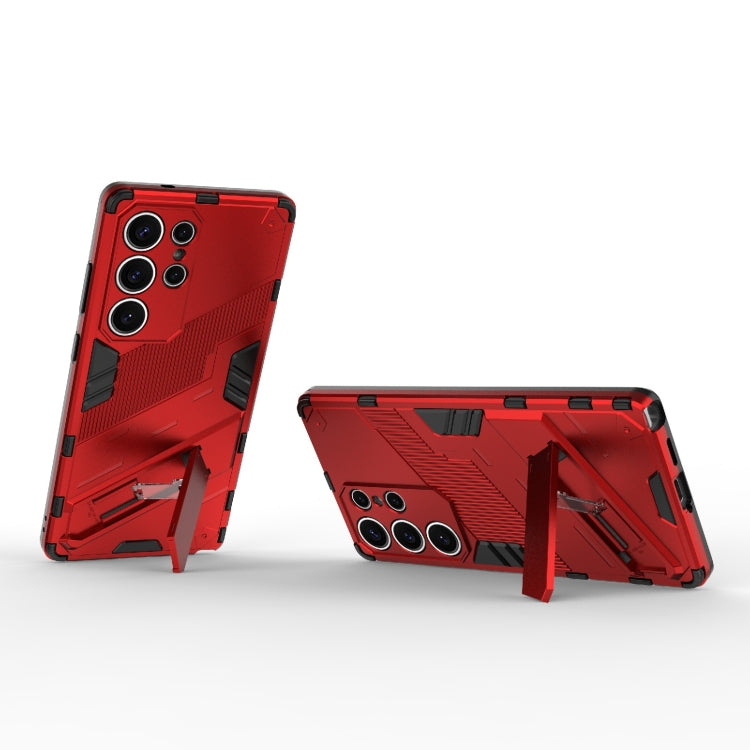 For Samsung Galaxy S25 Ultra 5G Punk Armor 2 in 1 PC + TPU Shockproof Phone Case with Invisible Holder