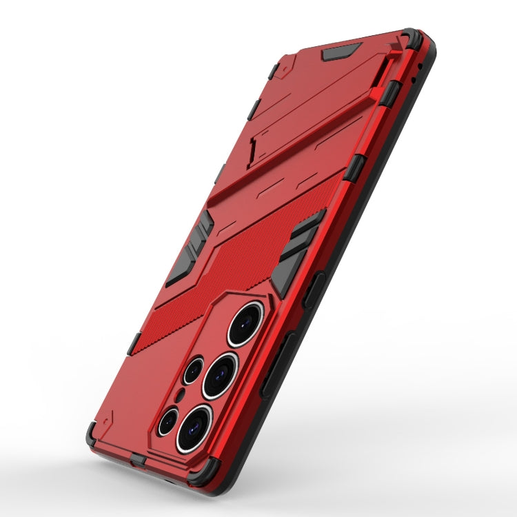 For Samsung Galaxy S25 Ultra 5G Punk Armor 2 in 1 PC + TPU Shockproof Phone Case with Invisible Holder