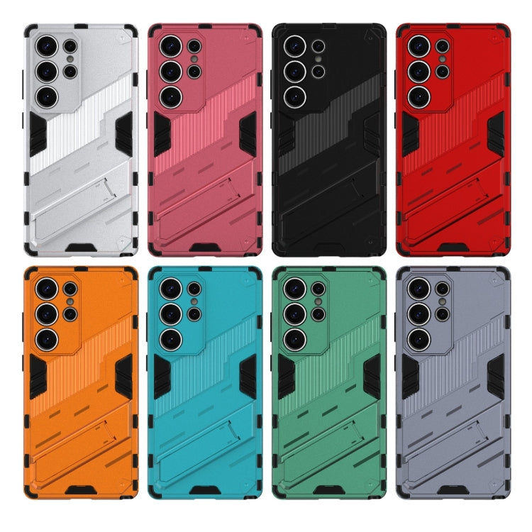 For Samsung Galaxy S25 Ultra 5G Punk Armor 2 in 1 PC + TPU Shockproof Phone Case with Invisible Holder