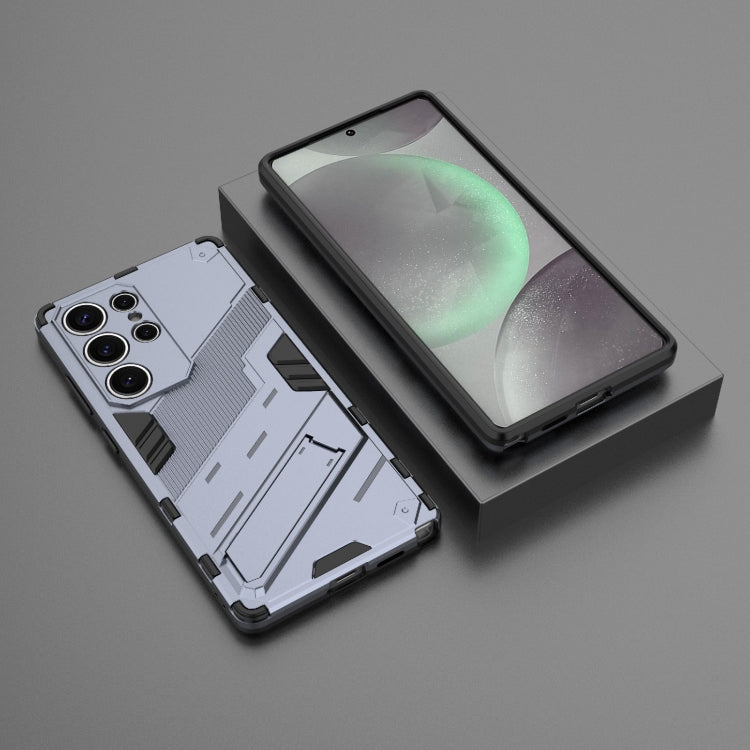 For Samsung Galaxy S25 Ultra 5G Punk Armor 2 in 1 PC + TPU Shockproof Phone Case with Invisible Holder