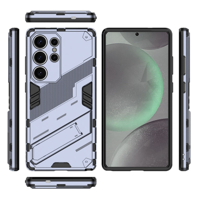 For Samsung Galaxy S25 Ultra 5G Punk Armor 2 in 1 PC + TPU Shockproof Phone Case with Invisible Holder