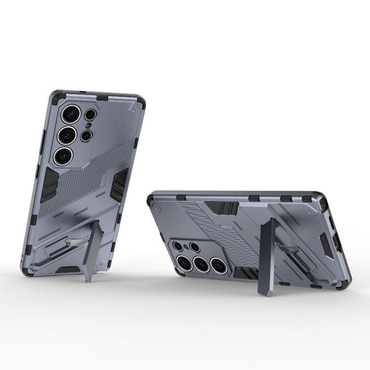 For Samsung Galaxy S25 Ultra 5G Punk Armor 2 in 1 PC + TPU Shockproof Phone Case with Invisible Holder