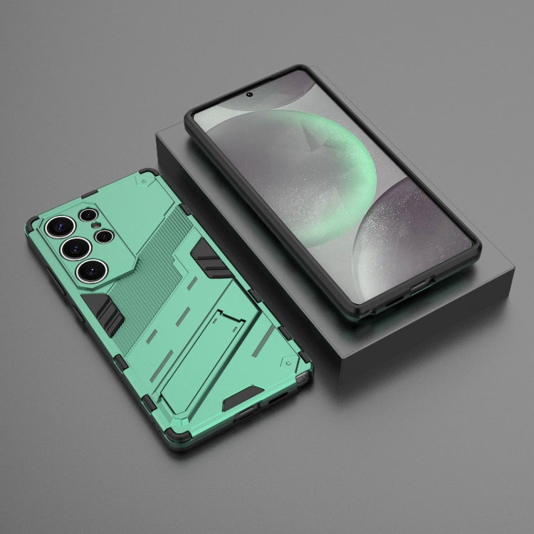 For Samsung Galaxy S25 Ultra 5G Punk Armor 2 in 1 PC + TPU Shockproof Phone Case with Invisible Holder