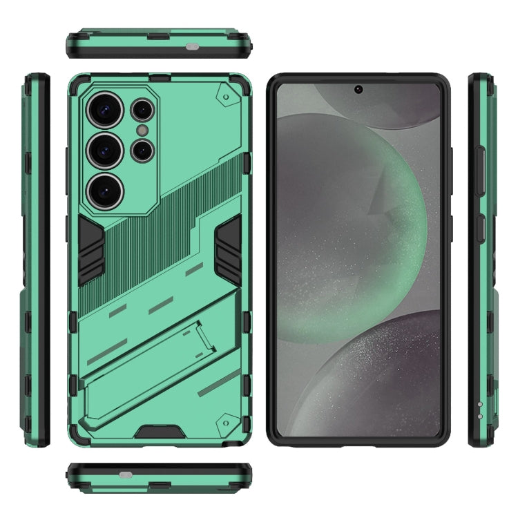 For Samsung Galaxy S25 Ultra 5G Punk Armor 2 in 1 PC + TPU Shockproof Phone Case with Invisible Holder