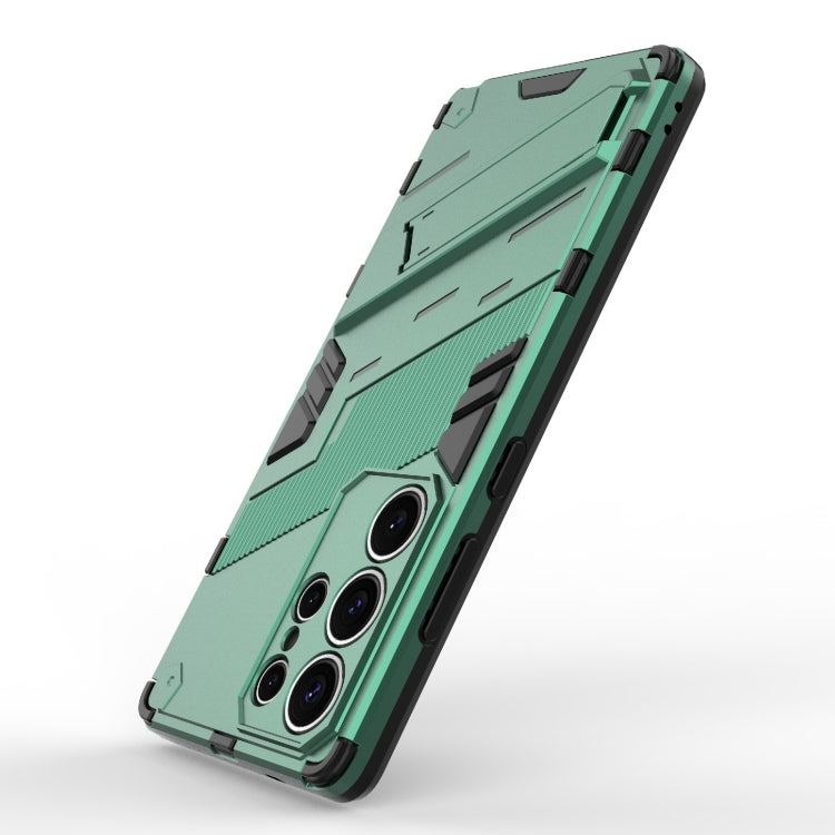 For Samsung Galaxy S25 Ultra 5G Punk Armor 2 in 1 PC + TPU Shockproof Phone Case with Invisible Holder