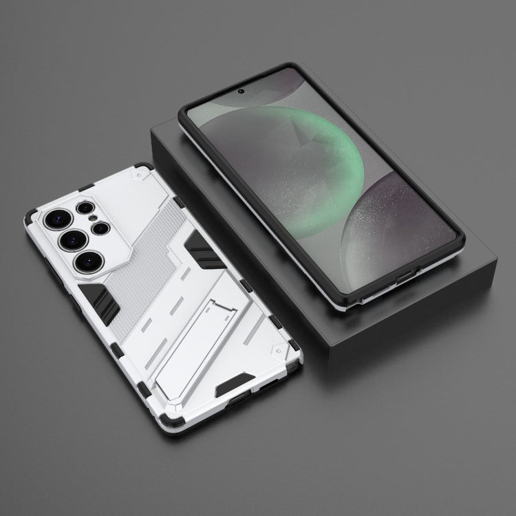 For Samsung Galaxy S25 Ultra 5G Punk Armor 2 in 1 PC + TPU Shockproof Phone Case with Invisible Holder