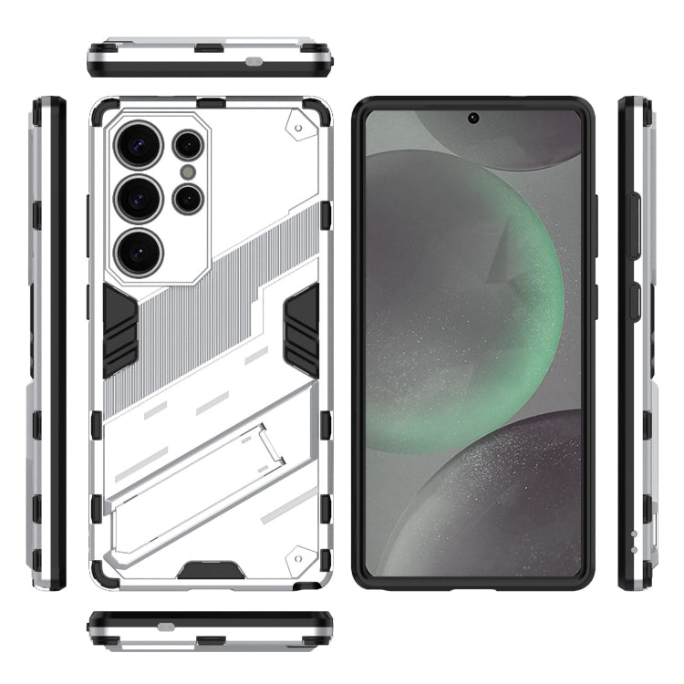 For Samsung Galaxy S25 Ultra 5G Punk Armor 2 in 1 PC + TPU Shockproof Phone Case with Invisible Holder