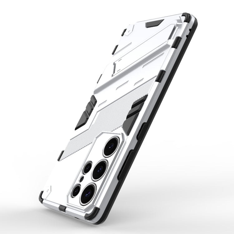 For Samsung Galaxy S25 Ultra 5G Punk Armor 2 in 1 PC + TPU Shockproof Phone Case with Invisible Holder