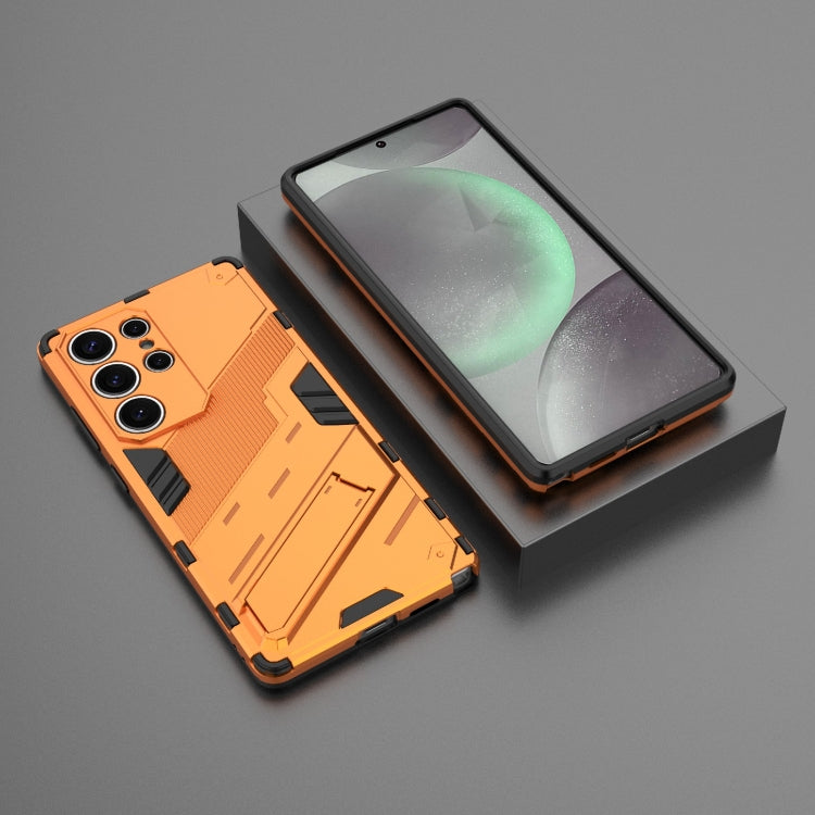 For Samsung Galaxy S25 Ultra 5G Punk Armor 2 in 1 PC + TPU Shockproof Phone Case with Invisible Holder